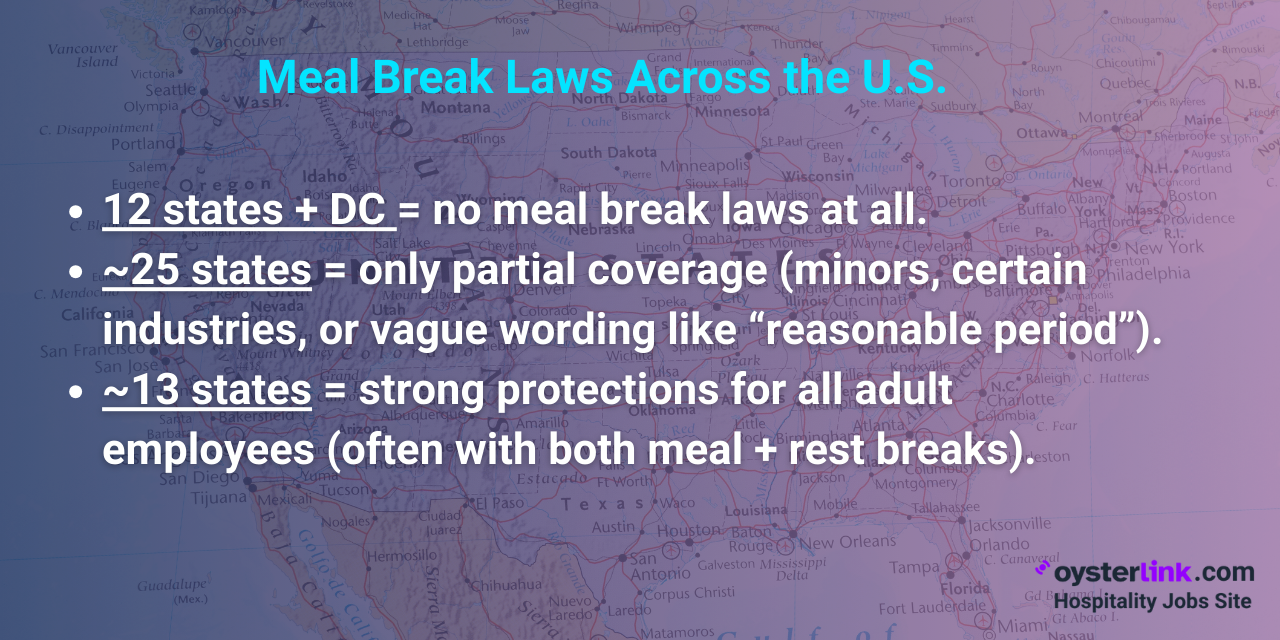 Meal Break Laws Across the U.S.